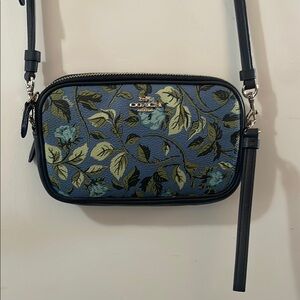 COACH Crossbody Floral Print sadie coated canvas bag and matching coin purse